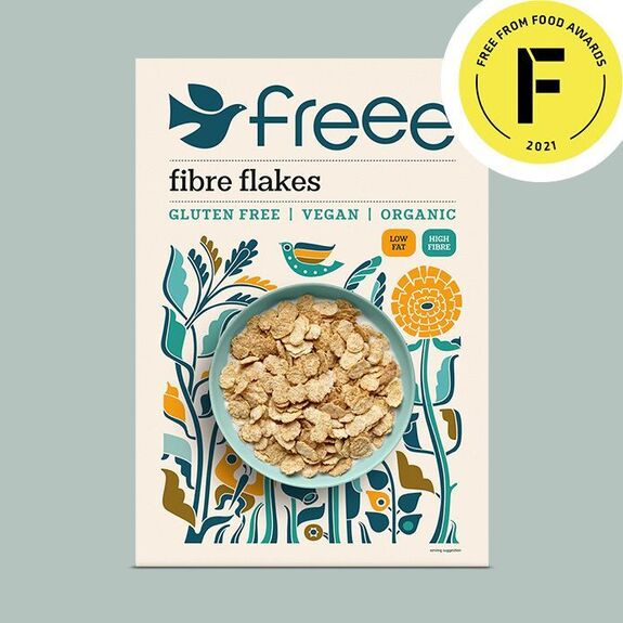 Céréales FIBRE FLAKES BIO vegan sans allergènes Doves Farm Freee : 375 grammes