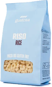 Pâtes COUDES de RIZ BLANC BIO vegan sans allergènes Pasta Gustosa : 340 grammes
