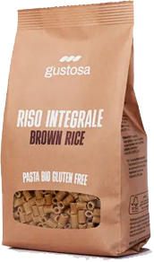 Pâtes TUBETTINI de RIZ BRUN BIO vegan sans allergènes Pasta Gustosa : 340 grammes