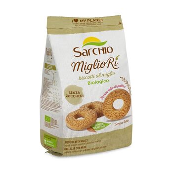 Biscuits ronds au MILLET BIO sans gluten sans lait sans soja sans arachide sans sucre Sarchio : 200 grammes