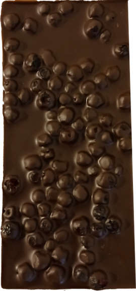 TABLETTE en chocolat NOIR ONCTUEUX à la MYRTILLE BIO vegan sans allergènes Exquidia : 78g