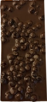 TABLETTE en chocolat NOIR ONCTUEUX à la MYRTILLE BIO vegan sans allergènes Exquidia : 78g