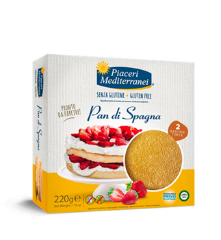 Gâteau GÉNOISE sans gluten sans lait sans soja sans coque sans arachide PIACERI MEDITERRANEI : 220g