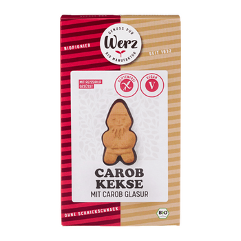 Biscuits LUTINS à la caroube BIO vegan sans gluten sans lait sans oeufs sans soja sans arachide Werz : 125 grammes