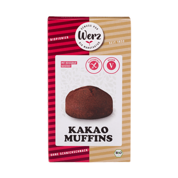 2 MUFFINS au CACAO BIO vegan sans gluten sans lait sans oeufs sans soja sans arachide Werz : 125 grammes