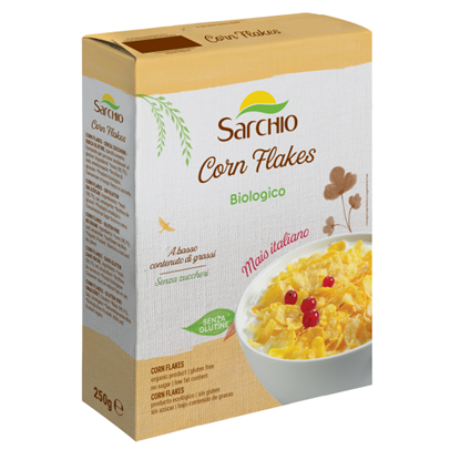 CORN FLAKES sans sucre BIO vegan sans allergènes Sarchio : 250 grammes