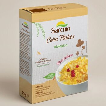 CORN FLAKES sans sucre BIO vegan sans allergènes Sarchio : 250 grammes