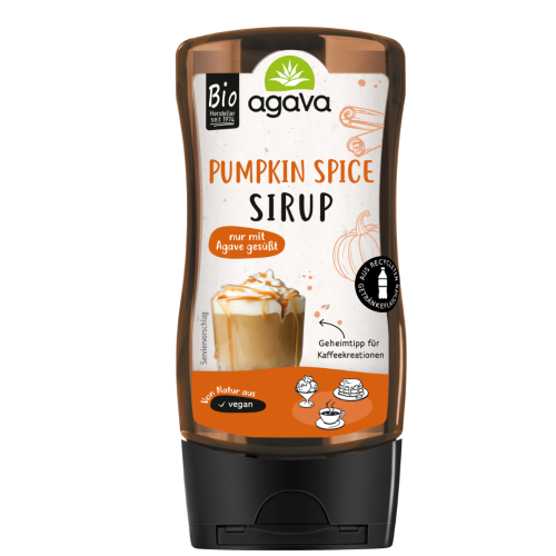 SIROP d'épices à la citrouille BIO vegan sans allergènes AGAVA : 350 grammes