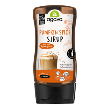 SIROP d'épices à la citrouille BIO vegan sans allergènes AGAVA : 350 grammes