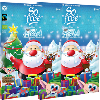 2 Calendriers de l'Avent au LAIT D'AVOINE vegan sans allergènes Plamil So Free : (2x110g) = 220 grammes