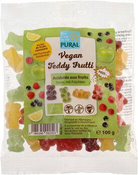 Bonbons Vegan Teddy FRUTTI BIO vegan sans allergènes Pural : 100 grammes