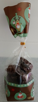 18 figurines de Noël en chocolat NOIR ONCTUEUX 60% BIO sans allergènes Exquidia : 126 grammes