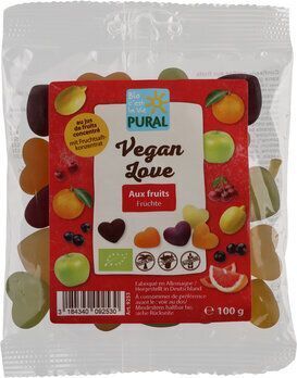 Bonbons Vegan LOVE BIO vegan sans allergènes Pural : 100 grammes