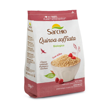 QUINOA SOUFFLÉ complet BIO vegan sans gluten sans lait sans oeufs sans soja sans coque sans arachide Sarchio : 100 grammes