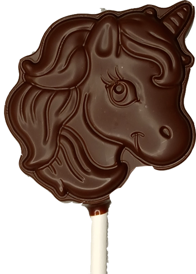 1 SUCETTE LICORNE en chocolat ALTERNATIVE au lait (sans lait) BIO vegan sans allergènes Exquidia : 21g