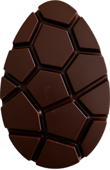 Gros oeuf de Pâques PLAT en chocolat NOIR 69% SUAVE BIO vegan sans allergènes Exquidia : 90g