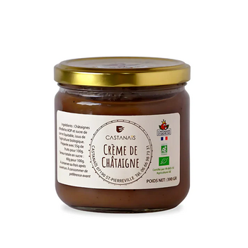 Crème de châtaignes AOP d'Ardèche BIO vegan sans allergènes Castanaïs : 390 grammes
