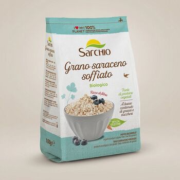 SARRASIN soufflé BIO vegan sans allergènes Sarchio : 100 grammes