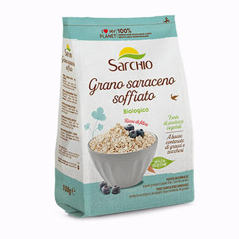 SARRASIN soufflé BIO vegan sans allergènes Sarchio : 100 grammes