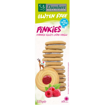 Biscuits PINKIES vegan sans allergènes Damhert : 125 grammes
