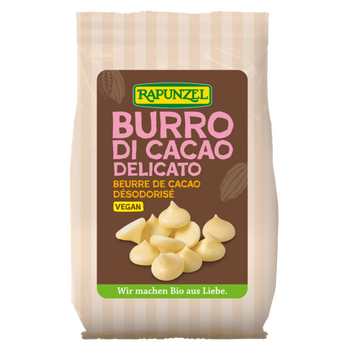 Beurre de cacao en gouttes BIO vegan sans allergènes RAPUNZEL : 100 grammes