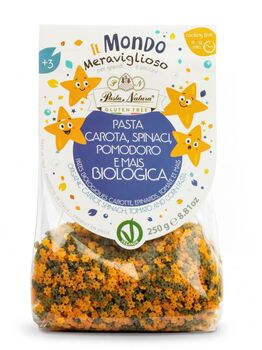 Pâtes Little STARS aux légumes BIO vegan sans gluten, sans lait, sans oeufs, sans coque, sans arachide Pasta Natura : 250g