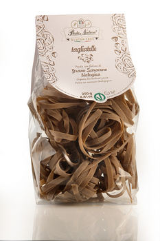 Pâtes TAGLIATELLES au sarrasin BIO vegan sans gluten, sans lait, sans oeufs, sans coque, sans arachide Pasta Natura : 250g