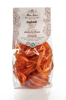 Pâtes TAGLIATELLES aux lentilles rouges BIO vegan sans gluten, sans lait, sans oeufs, sans coque, sans arachide Pasta Natura : 250g
