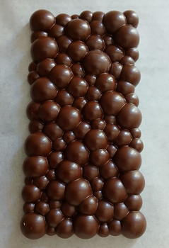 Grande tablette à BULLES pétillantes en chocolat NOIR 55% BIO vegan sans allergènes Allergoora : 100g