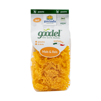 Pâtes LASAGNETTE maïs riz BIO vegan sans gluten, sans lait, sans oeufs, sans coque, sans arachide Govinda : 250g