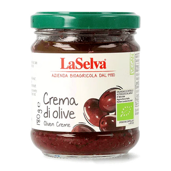 Crème d'OLIVES BIO vegan sans allergènes LaSelva : 180 grammes