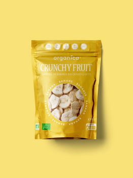 BANANES crunchy entières lyophilisées BIO vegan sans allergènes Organica : 20 grammes