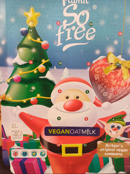 Calendrier de l'Avent au LAIT D'AVOINE vegan sans allergènes Plamil So Free : 110 grammes
