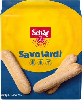 SAVOIARDI (biscuits à la cuillère) sans gluten, sans lait, sans soja, sans coque, sans arachide Schar : 200 grammes