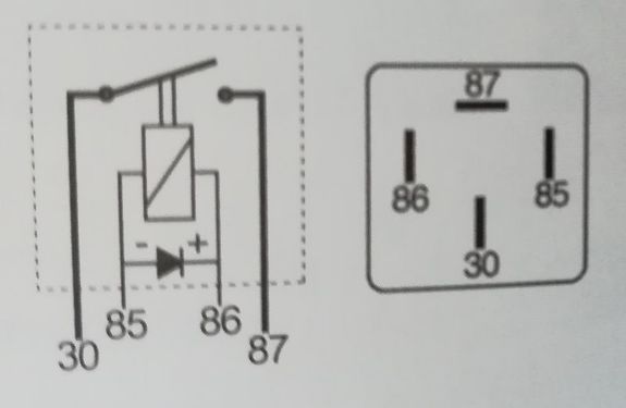 Relais 12 Volts 40 Amp.