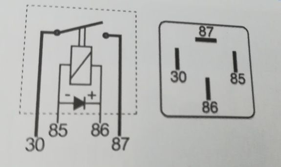 Relais 12 Volts 40 Amp.