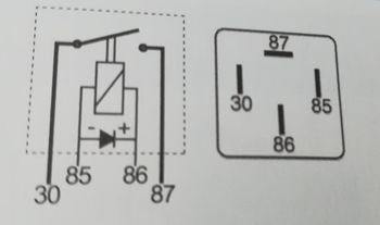 Relais 12 Volts 40 Amp.