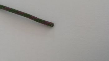 Fil coton tressé vert/violet 1²