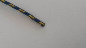 Fil coton tressé bleu/jaune 1²