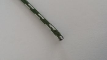 Fil coton tressé vert/blanc 1²