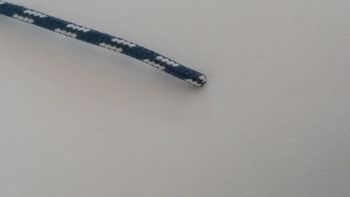 Fil coton tressé bleu/blanc 1²