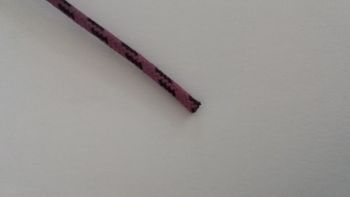 Fil coton tressé violet/noir 1²