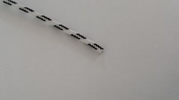 Fil coton tressé blanc/noir 1²