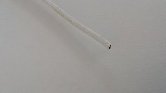 Fil coton tressé blanc 1²