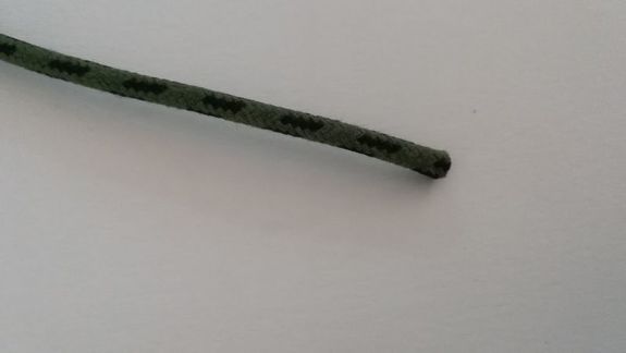 Fil coton tressé vert/noir 2²