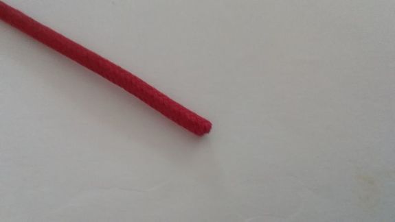 Fil coton tressé rouge 2²