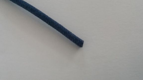 Fil coton tressé bleu 2²