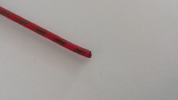 Fil coton tressé rouge/vert 2²