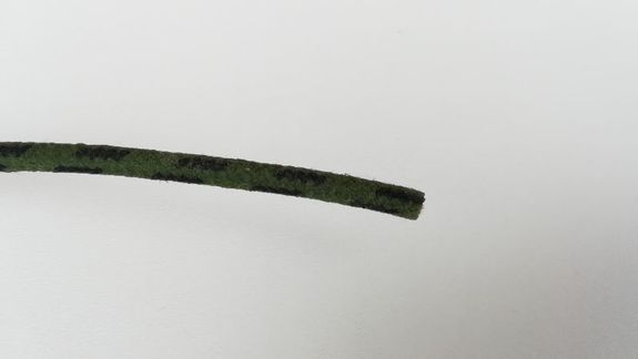 Fil coton tressé vert/noir 1²