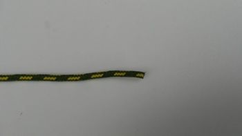 Fil coton tressé vert/jaune 1²